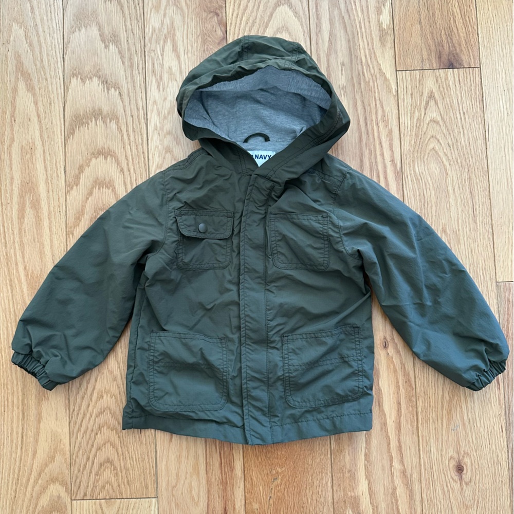 Old Navt 5T boy utility jacket green